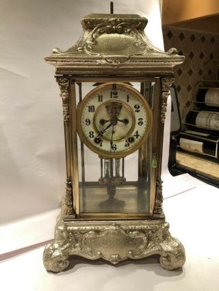 Rare Antique Ansonia Crystal No.  1 (number 1) Regulator Porcelain Clock
