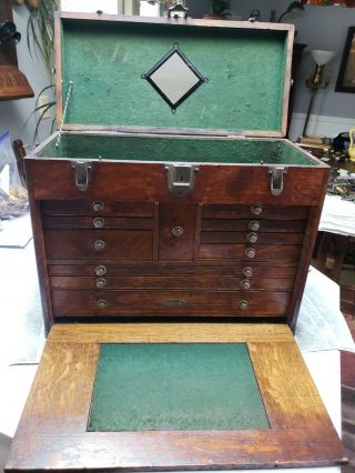 Antique H.  Gerstner & Son Machinist Chest With Tools