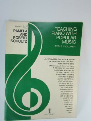 Teaching Piano With Popular Music Level 3 Pamela Robert Schultz Vintage 31969