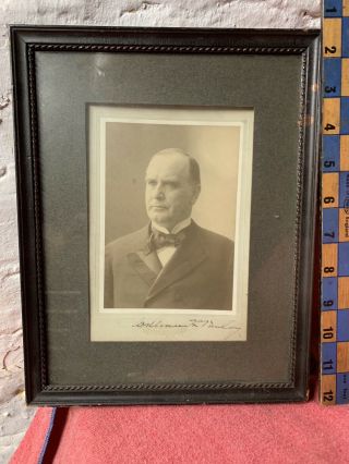 Antique Photograph William Mckinley 25th President Signed