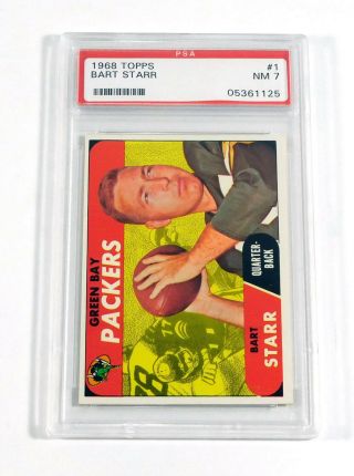 1968 Topps Bart Starr 1 Packers Psa 7 Da037785