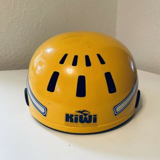 Vintage Kiwi Cycle Bike Helmet Swiss Made 500g Sz Adult M Yellow Cycling Bicycle