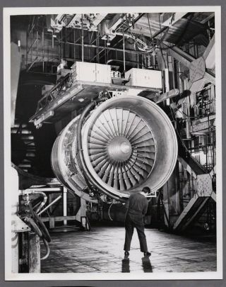 Rolls Royce Rb 211 Engine Large Vintage Photo Lockheed Tristar L - 1011 2