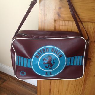 Aston Villa Football Club Vintage Vinyl Holdall Sports Bag 1980s