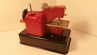 Vintage Small Tin Toy Sewing Machine Battery Power Not