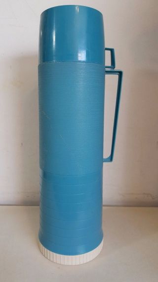 Thermos Vintage Plastic Quart Coffee Ice Tea Or Hot Vacuum Bottle Container