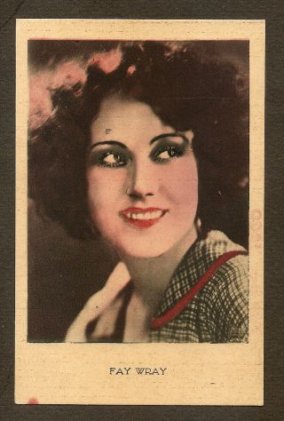 Fay Wray Postcard Vintage 1929s Very Chrom Hollymood Usa Photo Card.