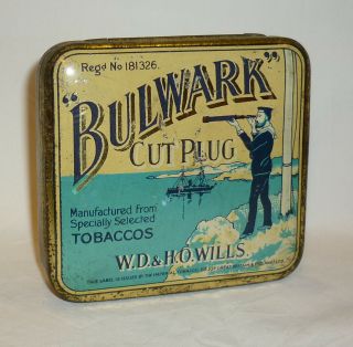 Bulwark - Cut Plug - Pictorial Tobacco Tin