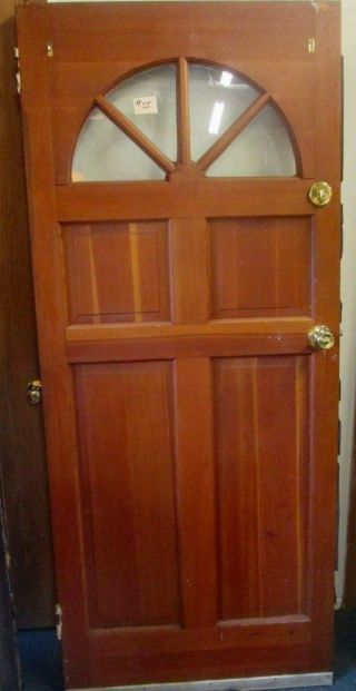 Price Antique Exterior Solid Wood Door W/ Glass Pane Arch Estate 55