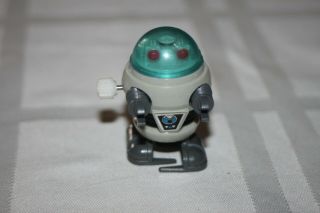 Rare Vintage Tomy Wind Up Walking Robot Plastic Toy Grey Blue