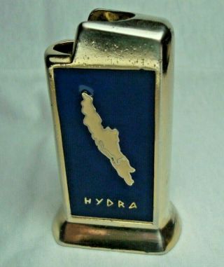 Greece Hydra Donkey Rare Enameled Metal Table Case/holder For Bic Lighter 33