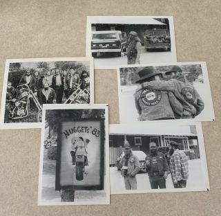 Vintage Hells Angels Motorcycle Club Photos (set Of 5)