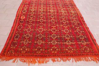 Azilal Vintage Moroccan Hand - Knotted 100 Wool Rug 7.  15 Foot/ 4.  52 Foot