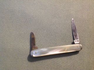 Old Antique Vintage Mother Pearl Robeson Cutlery Co.  Usa Nail Knife 722 - 167 - 1 - 2