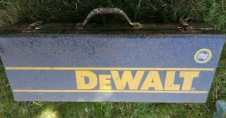 Vtg Dewalt Saw - Zall Metal Case Only Box Toolbox Reciprocating Saw (d3)
