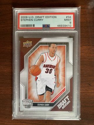 Stephen Curry 2009/10 Upper Deck Draft Edition Rookie Rc 34 Warriors Psa 9