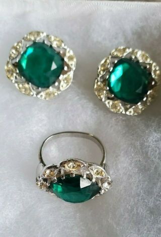 Vintage Sarah Coventry Clip Earrings And Ring
