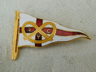 Vintage Royal Yacht Club St George Line Flag Burgee Pennant Badge