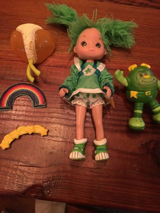 Vintage 1983 Hallmark Rainbow Brite Patty O’green 8” Doll Green Yarn Hair