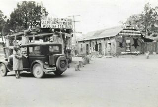 (2) Santa Fe Mexico Roadside Attractions 1930s Vintage Snapshot Photo