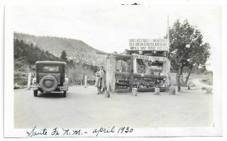 (2) Santa Fe Mexico Roadside Attractions 1930s Vintage Snapshot Photo 3