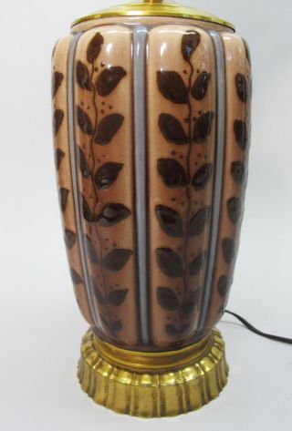 Large & Fine Signed Rookwood Hand - Painted Pottery Lamp C.  1940 Antique