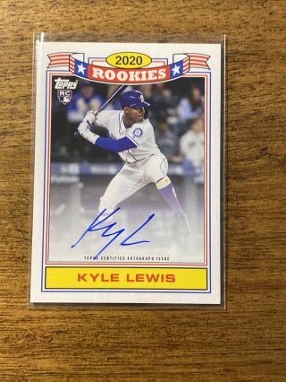 2020 Topps Archives Rookies Kyle Lewis On Card Auto Seattle Mariners