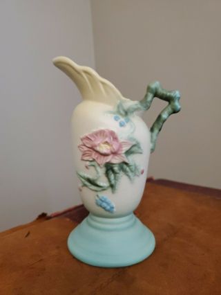 Vintage Hull Art Pottery W 3 - 51/2 Matt Wild Flower Pitcher
