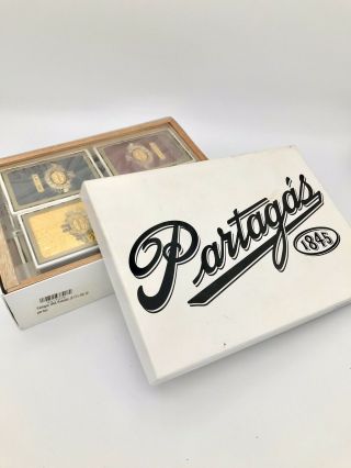Partagas Robusto Wooden Cigar Box - Acrylic Top - 8 Playing Card Decks - Box