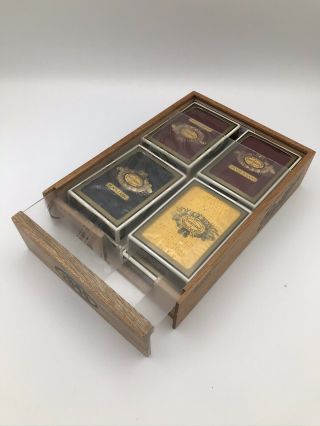 Partagas Robusto Wooden Cigar Box - Acrylic Top - 8 Playing Card Decks - Box 3