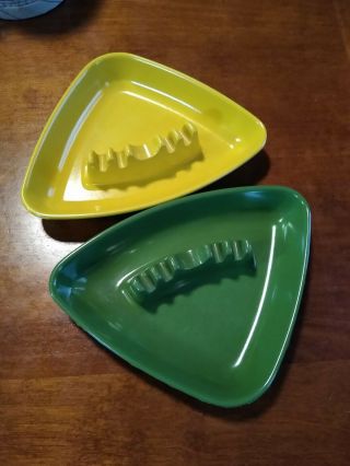 2 Vintage Mid Century Modern Ashtray Ges - Line 361 Melamine Stackable Made In Usa