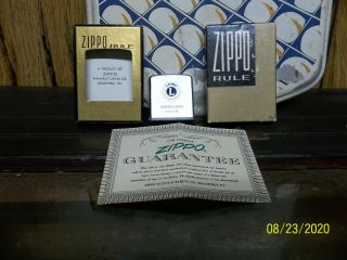 Vintage Zippo Tape Measure Rule International Florida Lions District 35 W/ Box