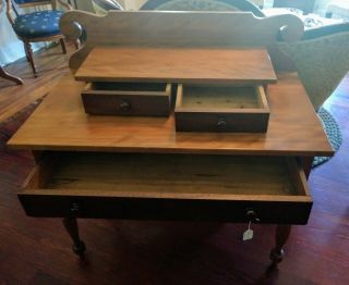 Antique Cherry Federal Writing Desk with back splash - LOCAL PICK UP ONLY 3