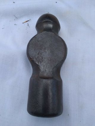 Vintage Large plumb Ball Peen Hammer Approx 36 oz.  Head only. 3