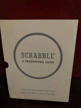 Scrabble Vintage Bookshelf Edition - Linen Book Board Game Parts