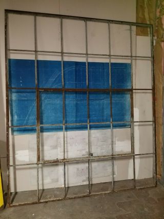 Reclaimed Vintage Industrial Factory Steel Casement Window Enormous,  30 Light