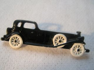 Vintage Painted Enamel Miniature 1920’s Style Luxury Roadster Car Brooch Pin