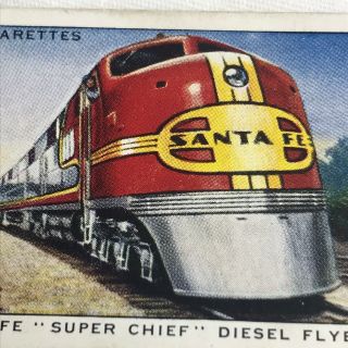 Santa Fe Chief Locomotive Train Wills Cigarette Tobacco Card Vintage 1930s