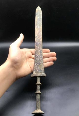 Bronze Age Circa 2500 - 1500 Bc Ancient Bronze Luristan Sword - 4500 Years Old