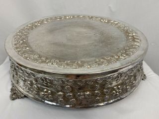 Antique Victorian Silver Plated Cake Stand,  14 "
