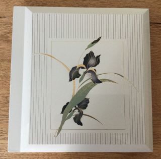 Vintage Lacquerware Otagiri Grand Iris Photo Album Made In Japan - 11.  5 X 12