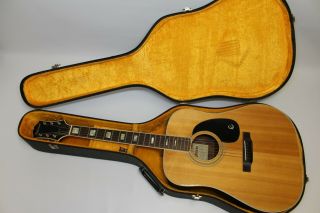 Vintage 1970s Epiphone Ft - 350 El Dorado Acoustic Guitar Lincolnwood Label Japan