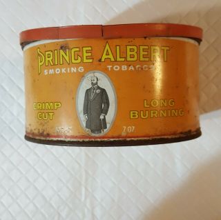 Vintage Prince Albert Smoking Tobacco Metal Can Round Empty With Lid U.  S.  A.
