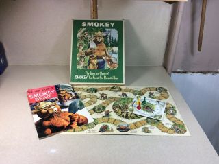 Vintage 1950s - 1960s Smokey The Bear Board Game Forest Service Fire Prevention