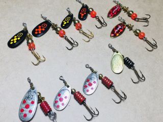 10 X Vintage Lures Mepps Spinner,  Rare Collectables Made In France 1960s - 1980s