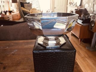 Art Deco English Silver Fruit/punch Bowl By Goldsmiths