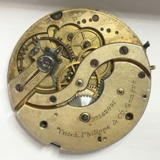 Antique 1900’s Patek Philippe & Cie Geneve Pocket Watch Movement.
