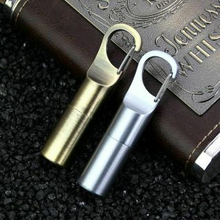 Portable Metal Lighter Cigar Cigarette Waterproof Keychain Hiking Gas Lighters
