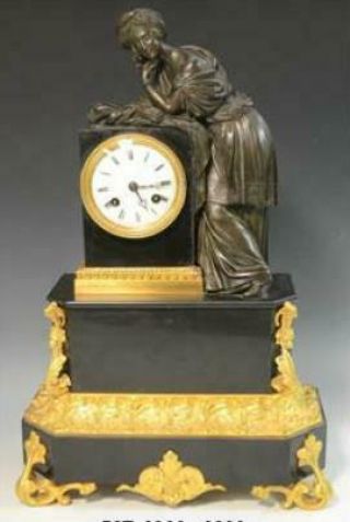 19th Century French Brevete Bronze Ormolu Mantle Clock