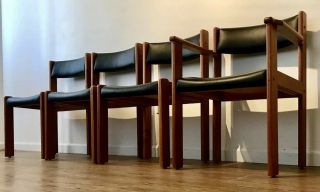 Set Of Four Mid Century Danish Teak Dining Chairs By Farsø Stolefabrik
